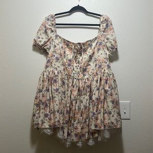 Cider Floral romper play suit nwt